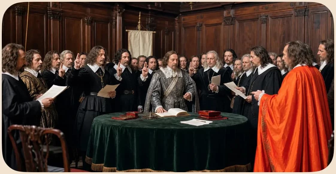The clue image in a Where & When round: an AI-generated scene of a real historical event, shown without a caption